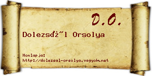 Dolezsál Orsolya névjegykártya