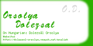 orsolya dolezsal business card